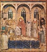 Simone Martini Burial of St Martin oil on canvas